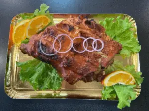 Cuisse de porcelet braisée